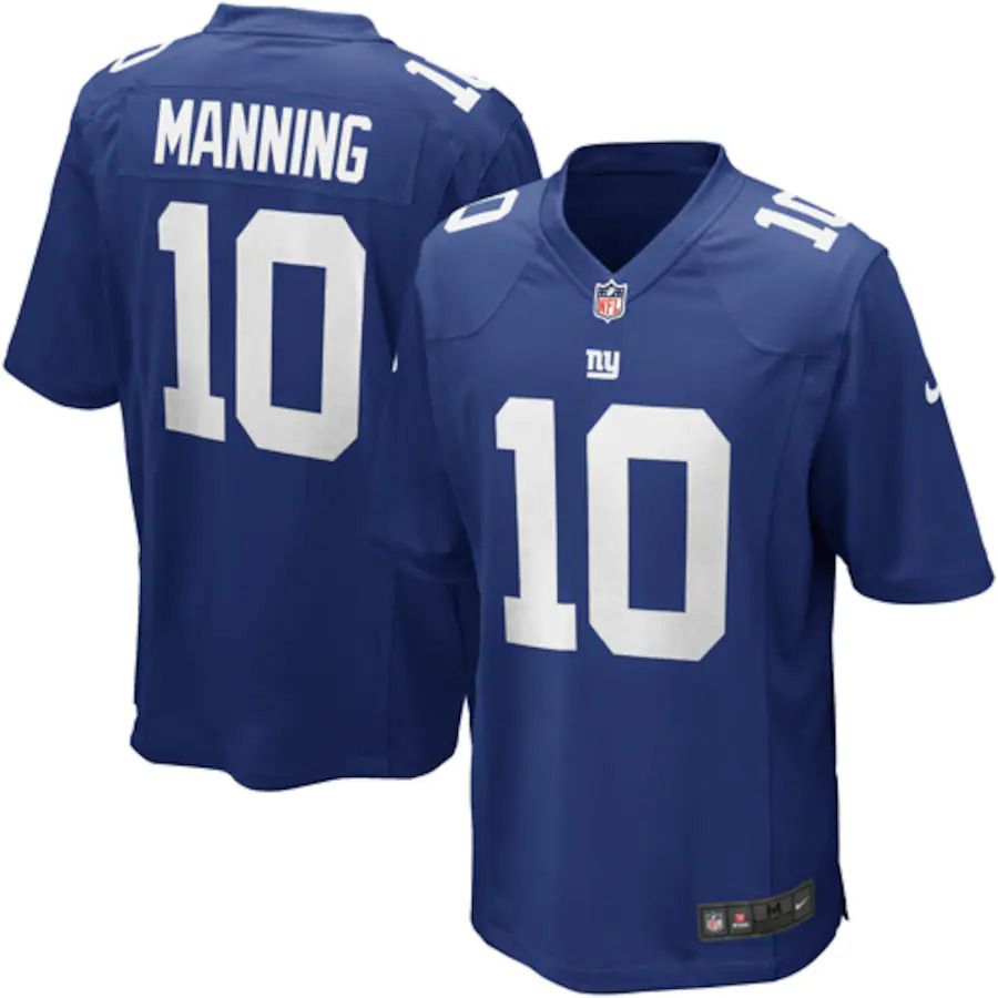 Men New York Giants #10 Eli Manning Nike Royal Game Player NFL Jersey